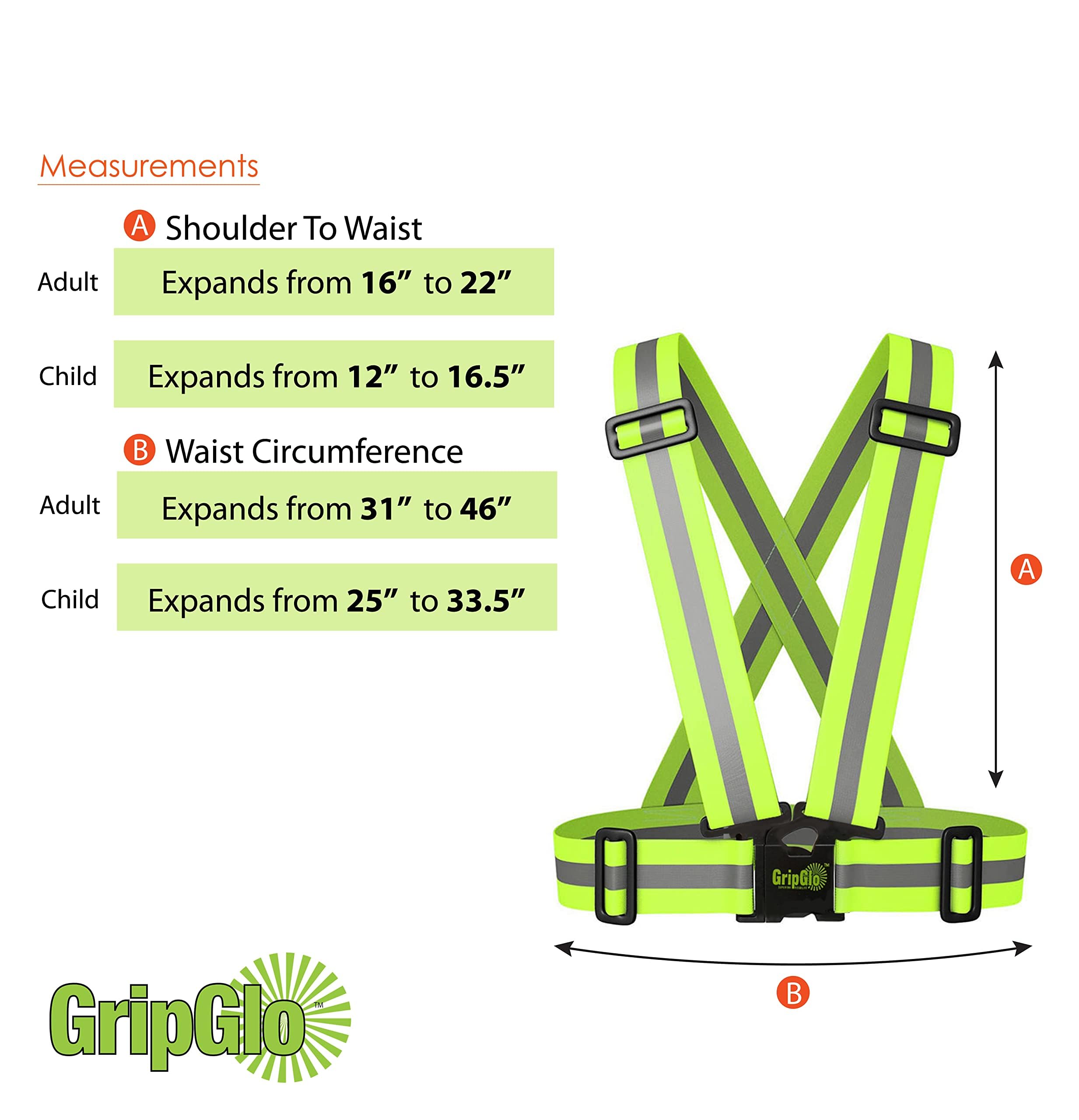 High Visibility Reflective Running Belt & Bands - Safety Gear for Night Jogging, Cycling & Outdoor Activities - Adjustable Reflective Straps for Runners & Bikers