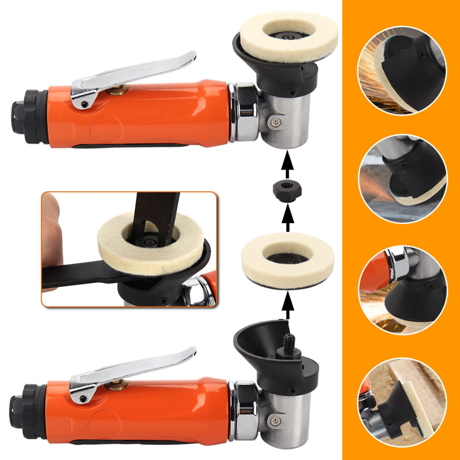 3 Inch Wool Polishing Wheel Buffing Pads - 1PC Premium Felt Discs for Angle Grinder, Perfect for Metal, Marble & Glass Polishing - Ideal for DIY Projects & Professional Metalworking