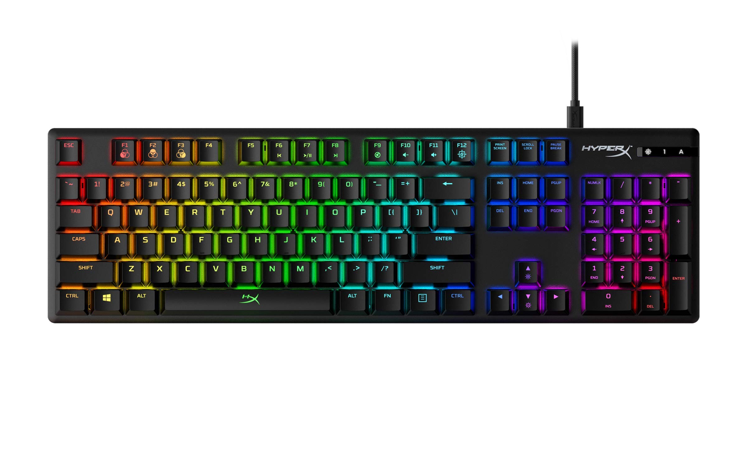 HyperX Alloy Origins Mechanical Gaming Keyboard - RGB Backlit, Blue Clicky Switches, Compact Full-Size Design | Customizable Macros & Lighting via Software | Perfect for PC Gaming, Esports & Office Work (Renewed)