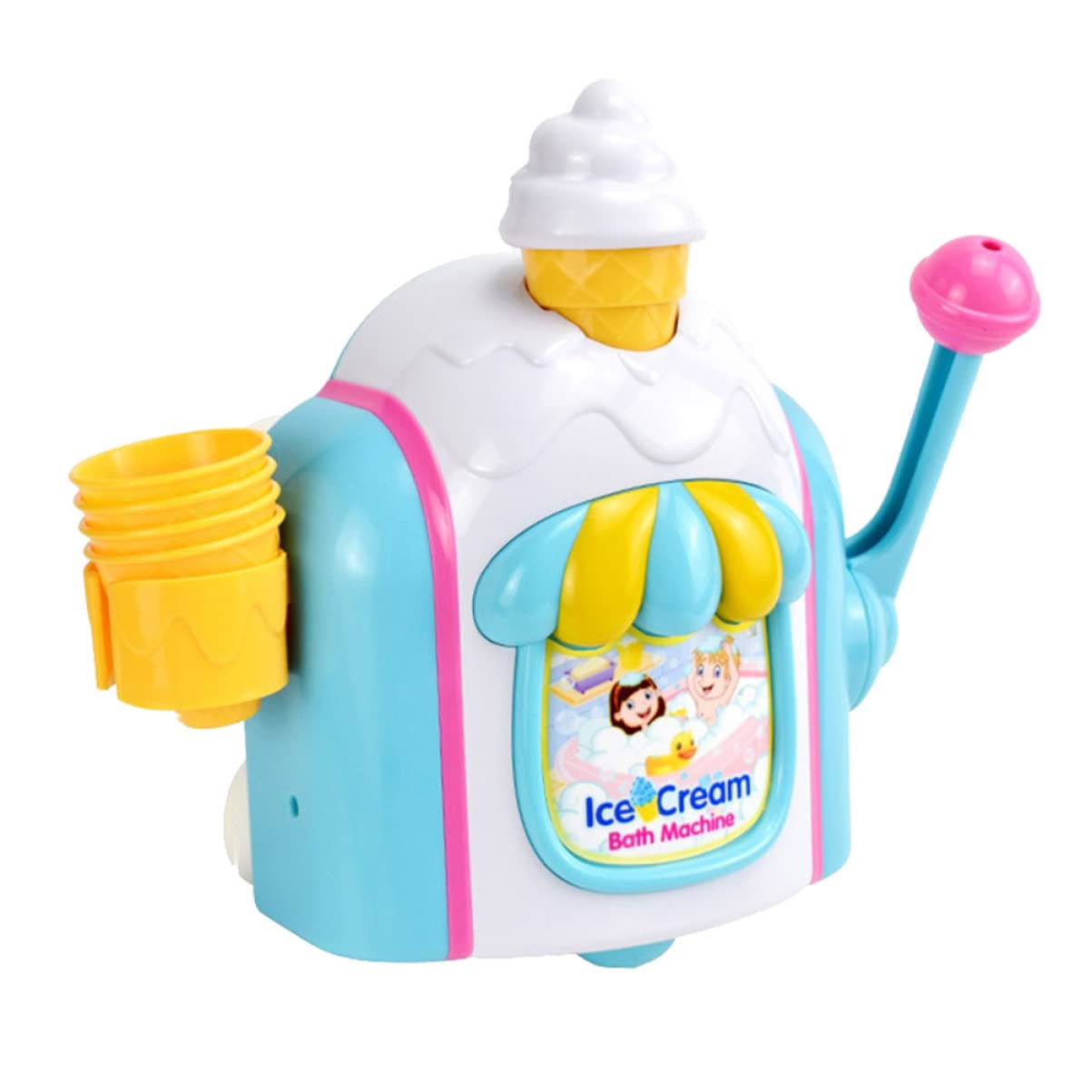 ABOOFAN Ice Cream Bubble Machine - Bubble Blower for Kids, Bubble Bath Toy for Girls & Boys, Fun Bath Time & Outdoor Play, Perfect for Parties & Summer Activities