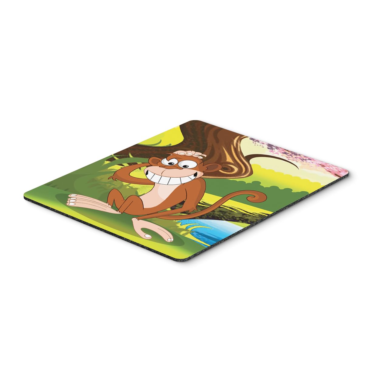 Caroline's Treasures APH7629MP Monkey Under The Tree Mouse Pad - Large Washable Non-Slip Desk Mat for Home Office, Gaming & Computer Work | Perfect for Laptop, Keyboard & Mouse Use