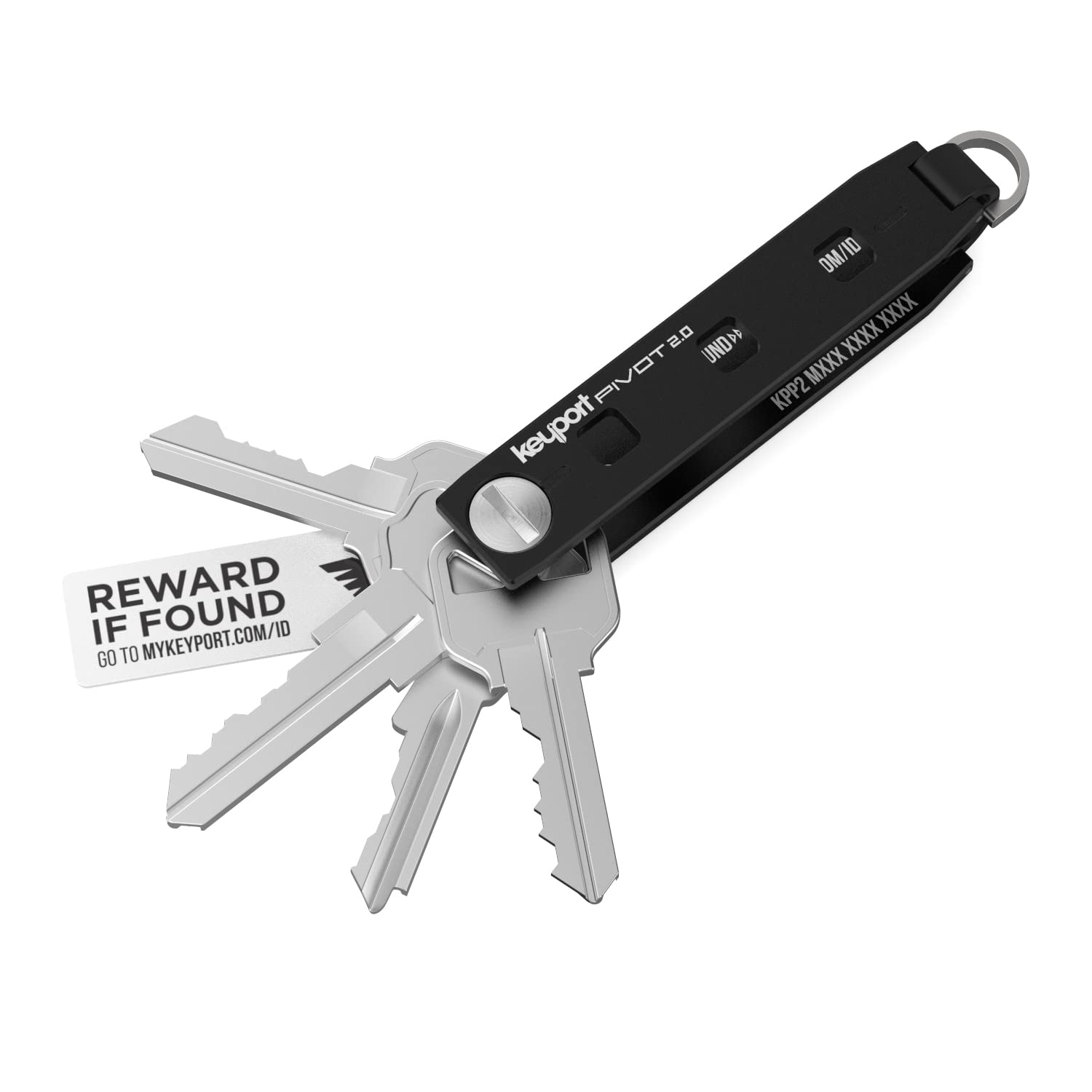 Keyport Pivot 2.0 Key Organizer - Premium Keychain Holder with EDC Multi-Tool & Lost & Found Tag | Compact Key Management Solution for Home, Office, Travel & Outdoor Adventures