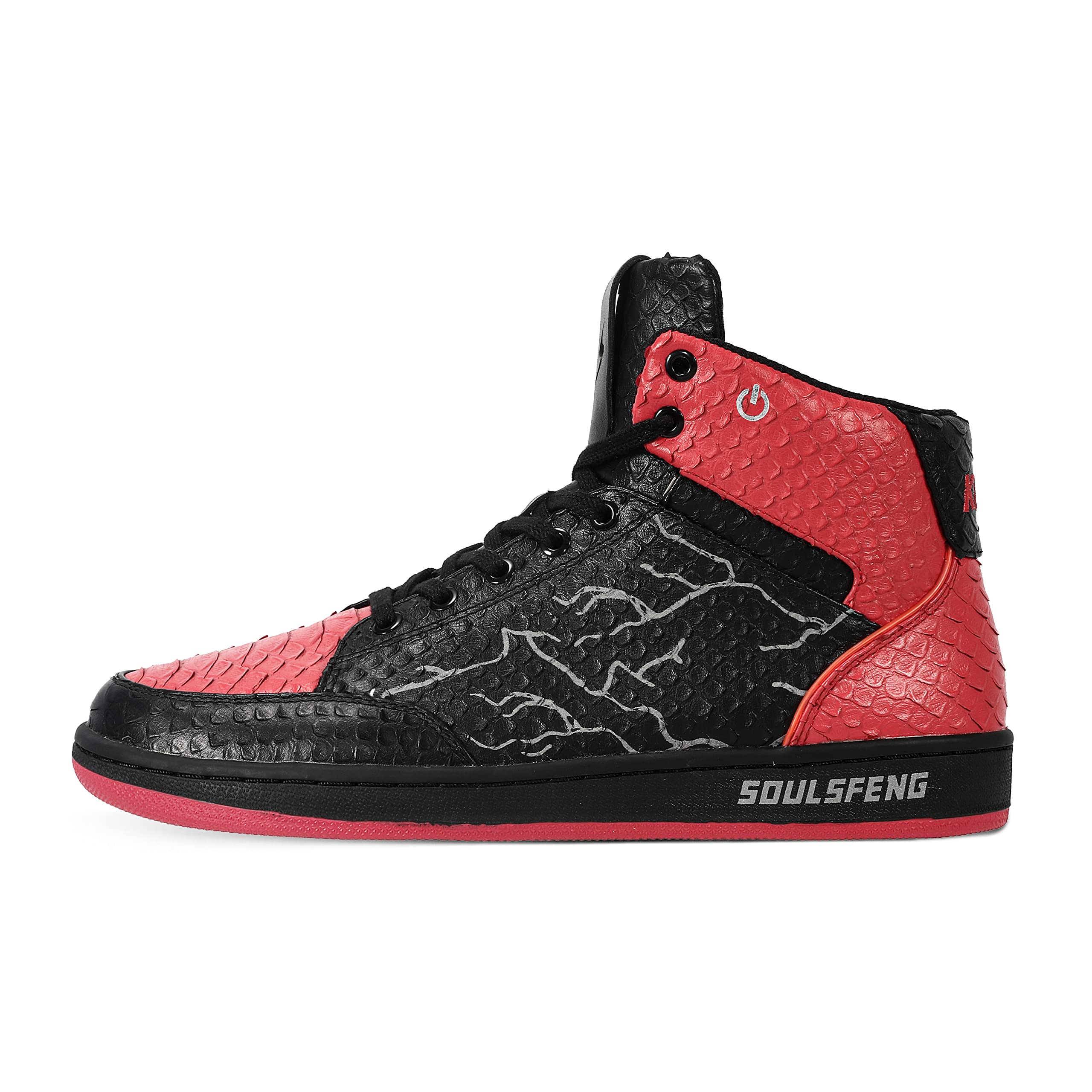 Soulsfeng High Top Skate Shoes - Fashionable Leather Waterproof Sneakers for Men & Women - Perfect for Skateboarding, Streetwear & Outdoor Sports