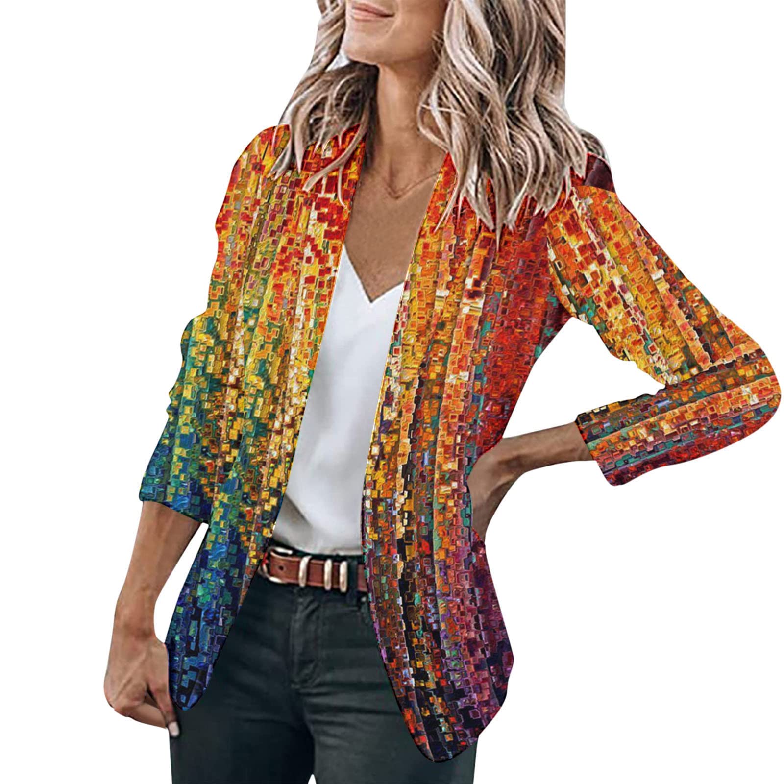 Women's Oversized Blazer Jacket - Work Office & Casual Wear
