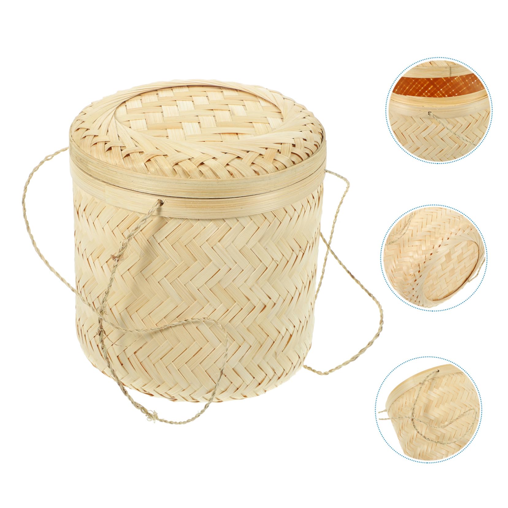 Handmade Bamboo Tea Storage Basket - Woven Organizer for Tea Bags, Coffee Pods & Spices | Eco-Friendly Kitchen & Pantry Container for Home & Office Use