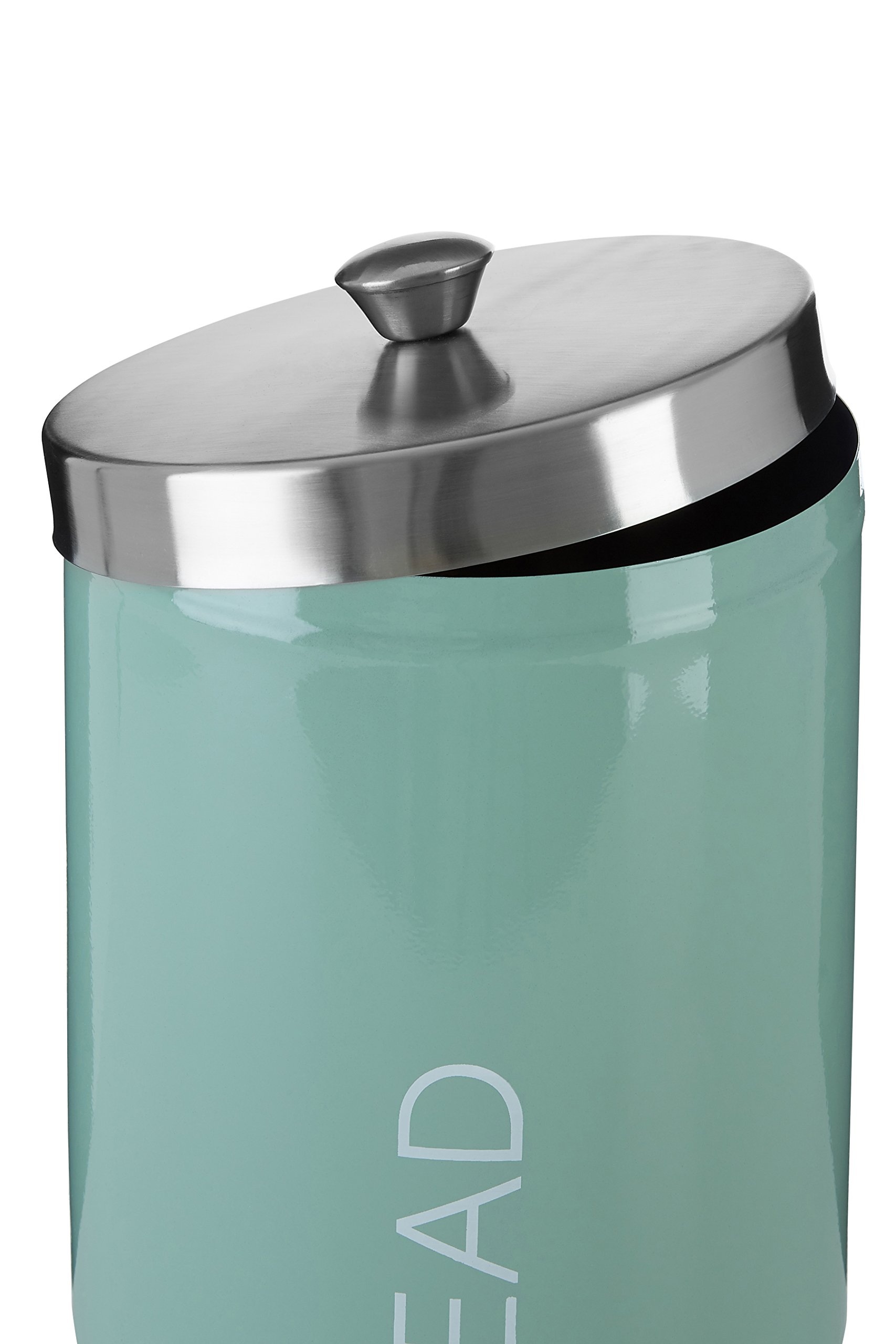 Premier Housewares 507515 Liberty Bread Bin - Pistachio Green, 30x22x22cm, Airtight Bread Storage Container for Kitchen Countertop - Perfect for Fresh Bread, Baguettes, and Pastries