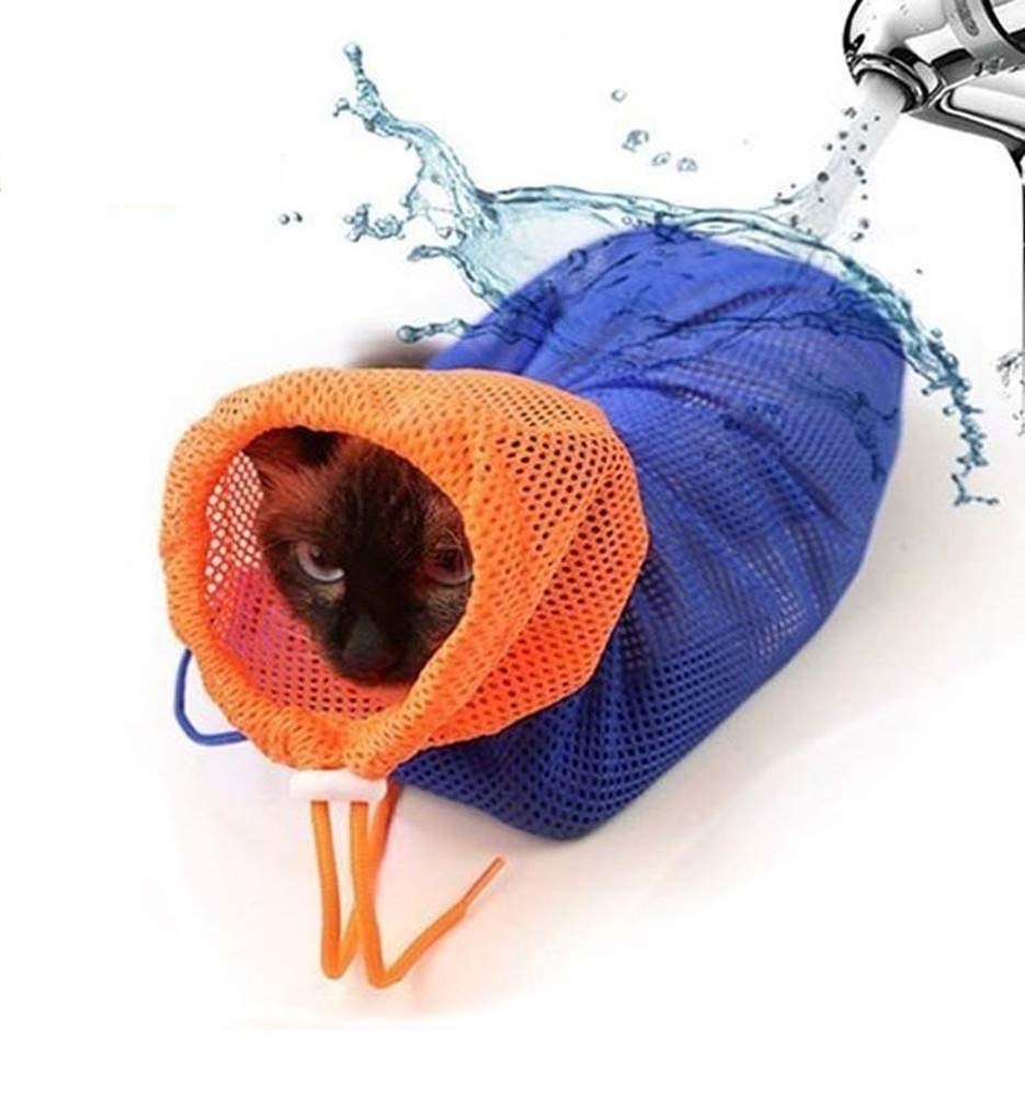 Cat Grooming Bag - Soft Mesh Pet Bathing Bag for Dogs & Cats - Scratch & Bite Resistant for Bathing, Nail Trimming, Vet Exams & Injections - Perfect for Home Grooming & Veterinary Visits
