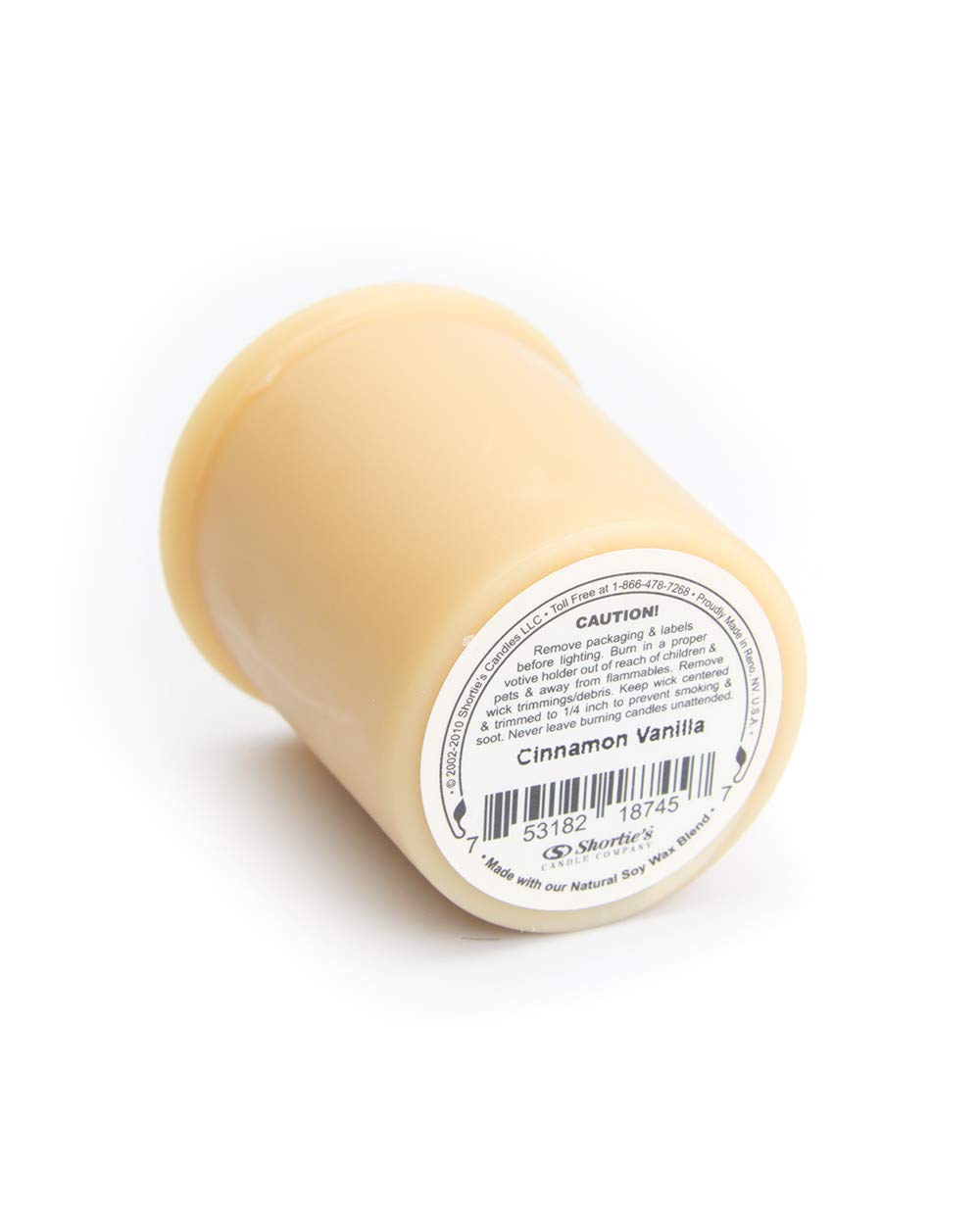 Cinnamon Vanilla Soy Votive Candles - Natural Scented Candles with Essential Oils - 6 Pack Beige Votive Candle Refills for Home Decor, Romantic Dinner, Spa Relaxation & Gift Giving