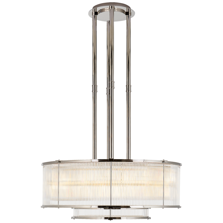 Adrian Large Tiered Chandelier in Polished Nickel - Elegant Lighting Fixture for Dining Room, Living Room & Bedroom