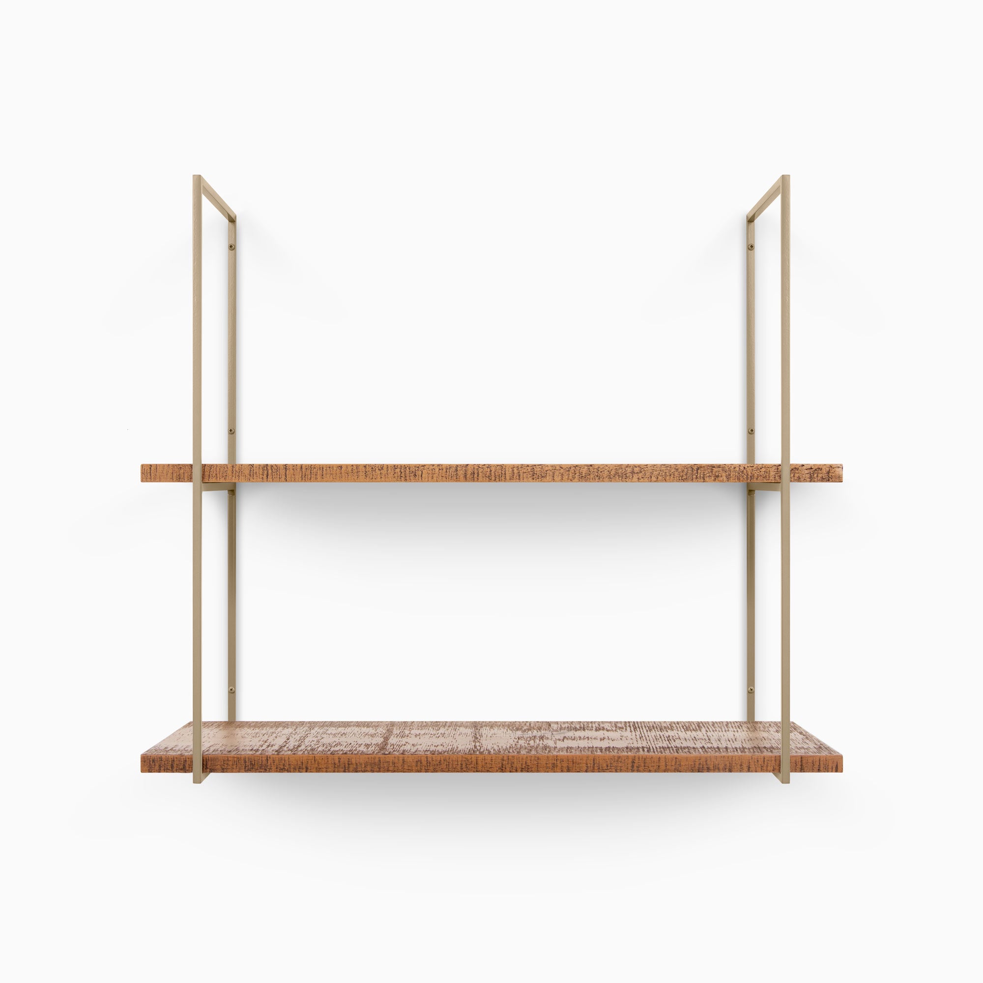 Lloyd Nutmeg Rustic 2-Tier Wooden Shelf - Handmade Rustic Wall Shelf for Kitchen, Bathroom & Living Room Decor - Perfect for Organizing Spices, Books & Decorative Items