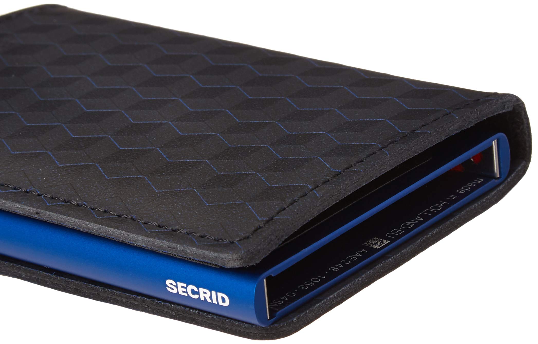 SECRID Slim Wallet for Men - RFID Blocking Leather Minimalist Wallet with Money Clip | Optical Black | Perfect for Travel, Business & Everyday Carry