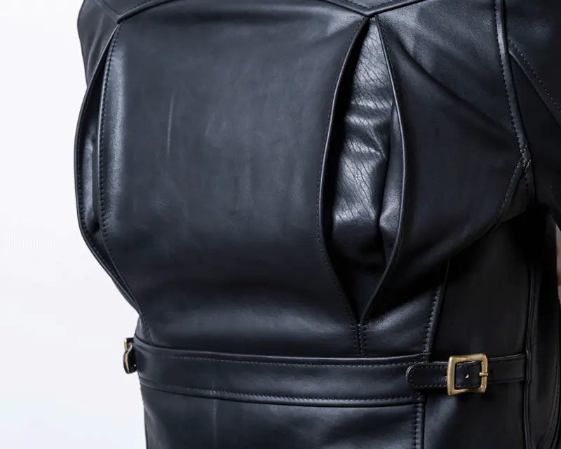 Y'2 Leather SHR 47 Sumi Dyed Horse Single Rider Jacket Black - Premium Biker Jacket for Men & Women - Perfect for Motorcycle Riding, Fashion Outfits & Casual Wear
