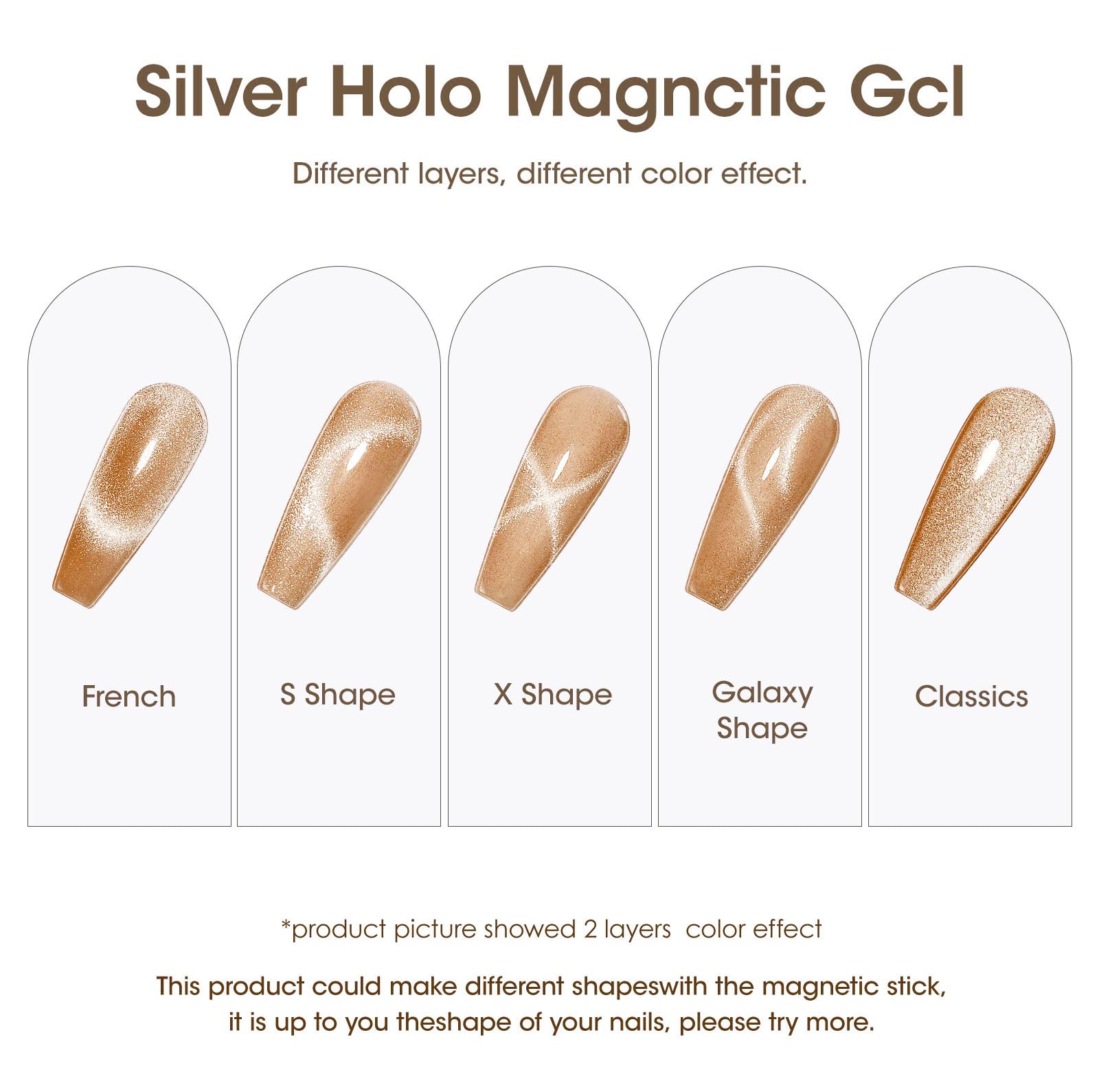Gellen Glitter Cat Eye Gel Polish Set - 6 Colors for Home Salon & Gifts