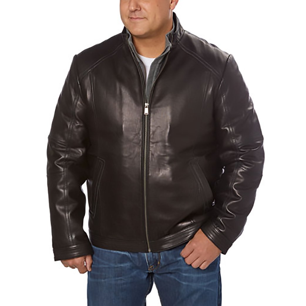Men's Genuine Leather James Dean Jacket - Vintage Biker Style Motorcycle Coat for Casual Wear & Outdoor Adventures