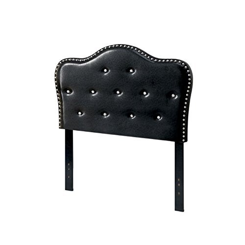Furniture of America Lovella I Twin Size Headboard in Black - Perfect for Bedroom Decor and Guest Room Setup