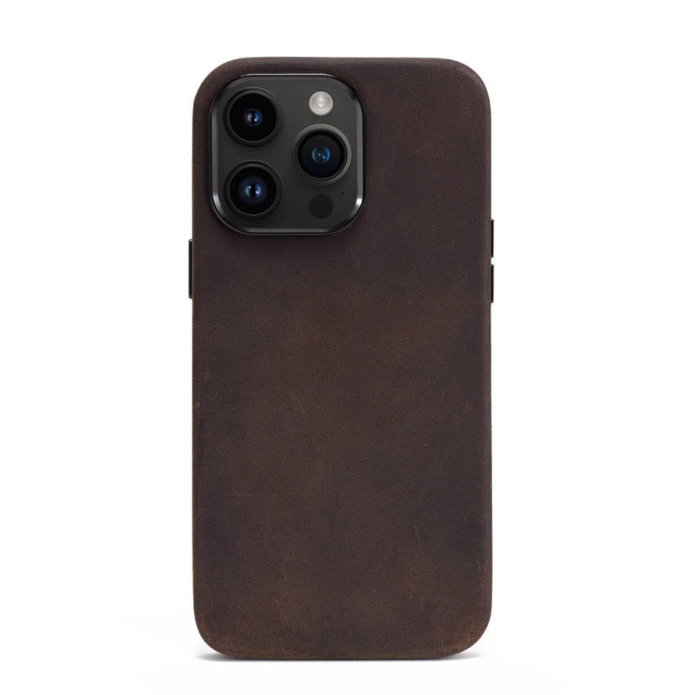 Genuine Leather iPhone Case - Premium Handmade Real Leather Cover for iPhone [Models] - Slim Protective Phone Case for Everyday Use & Business Style