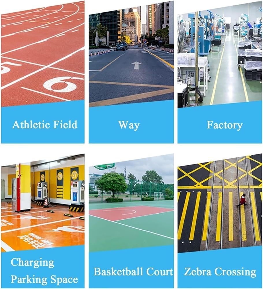 YOGAYE Multifunctional Line Marking Machine - Adjustable Paint Striping Tool for Straight, Arc & Round Lines | Perfect for Parking Lots, Sports Courts & Road Marking