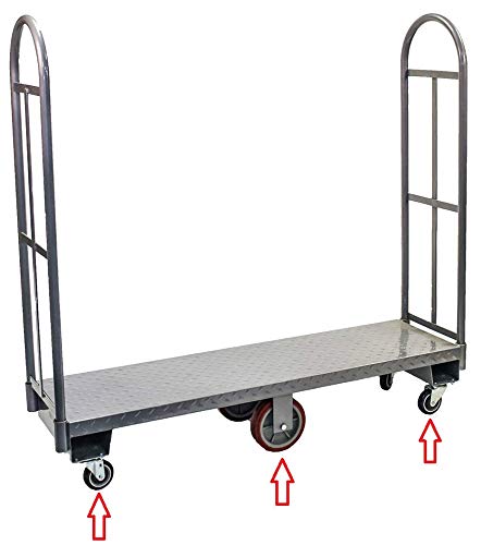U-Boat Stock Cart Replacement Wheel and Axle Kit - Heavy Duty Platform Truck Parts for Warehouse, Factory & Industrial Use