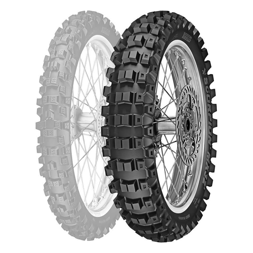 Pirelli 871-7234 MX32 Mid Hard Rear Motorcycle Tire 100/90-19 57M Bias - Perfect for Off-Road, Motocross & Dirt Bike Racing