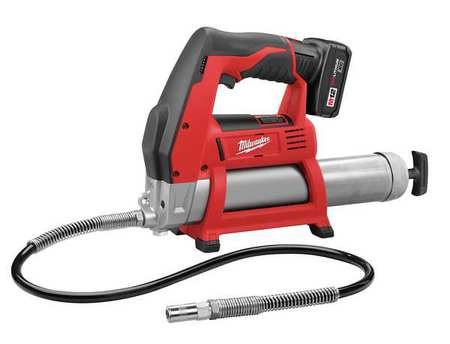 Milwaukee 2446-21XC M12 Cordless Grease Gun Kit - 12V Lithium-Ion Battery Powered, 10,000 PSI, for Automotive, Industrial & Farm Equipment Maintenance