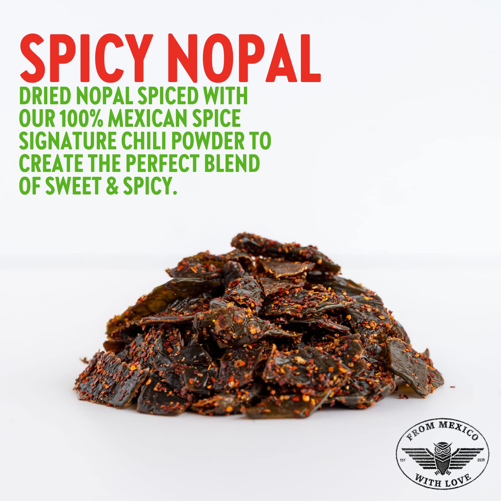 Spicy Dried Nopal Slices - Authentic Mexican Cactus Snacks | Healthy Vegan Fruit Chips | Gluten-Free Natural Treat for Adults & Kids (2 Pack) | Perfect for Road Trips, School Lunches & Party Snacks