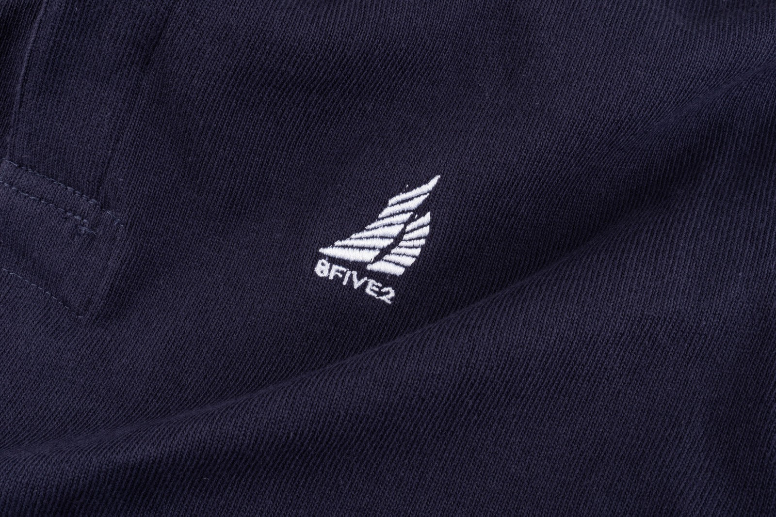 8FIVE2 Boatica Long Sleeve Rugby Polo Shirt for Men - Navy Blue - Perfect for Sailing, Golf & Casual Wear