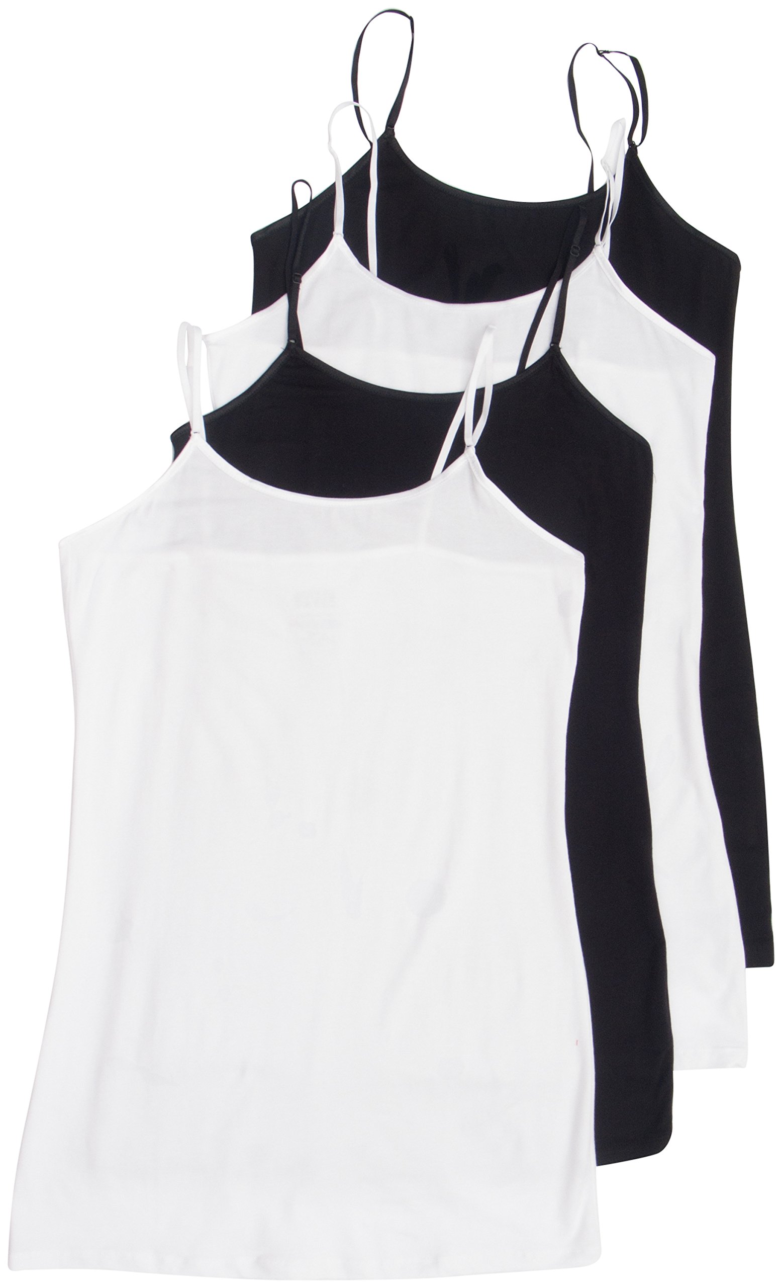 4 Pack Women's Plus Size Active Basic Tank Tops - 3X Black & White - Comfortable Workout & Lounge Wear for Yoga, Gym, Running & Casual Outfits