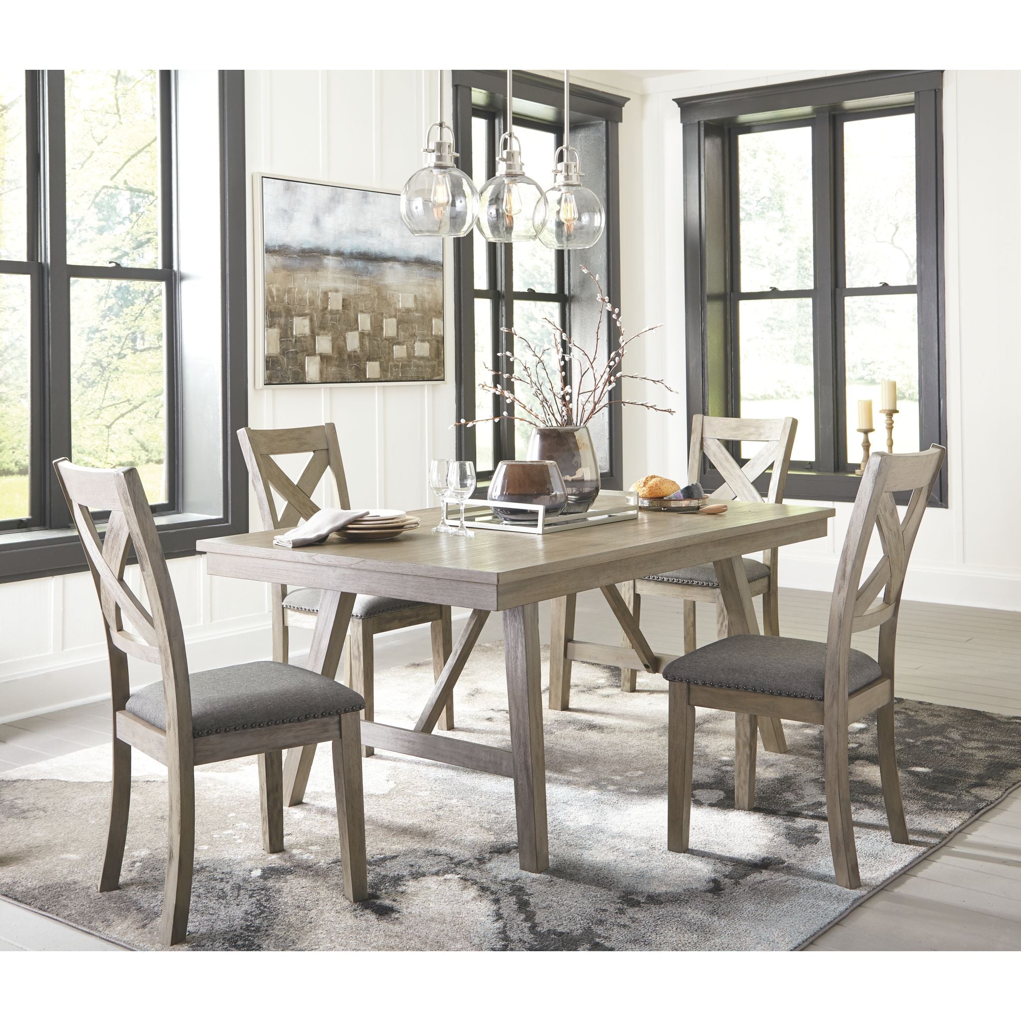 Aldwin Modern Gray Dining Table (D617-45) - Stylish & Durable for Kitchen, Dining Room, or Office Workspace