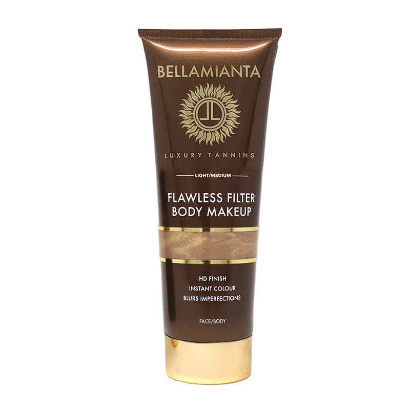 Bellamianta Flawless Filter Body Makeup - Waterproof Full Coverage Foundation for Legs & Body - Perfect for Weddings, Photos & Special Events