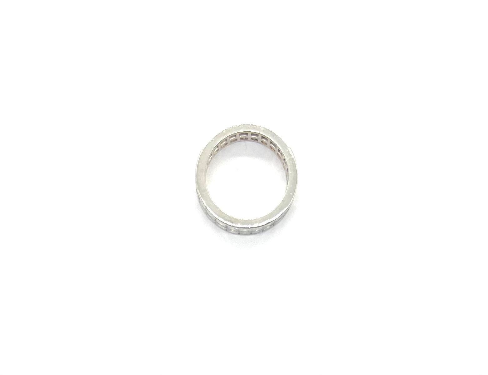 Platinum Double Row Invisible Set Diamond Eternity Wedding Band for Women - Perfect for Bridal Jewelry, Anniversary Gifts & Special Occasions