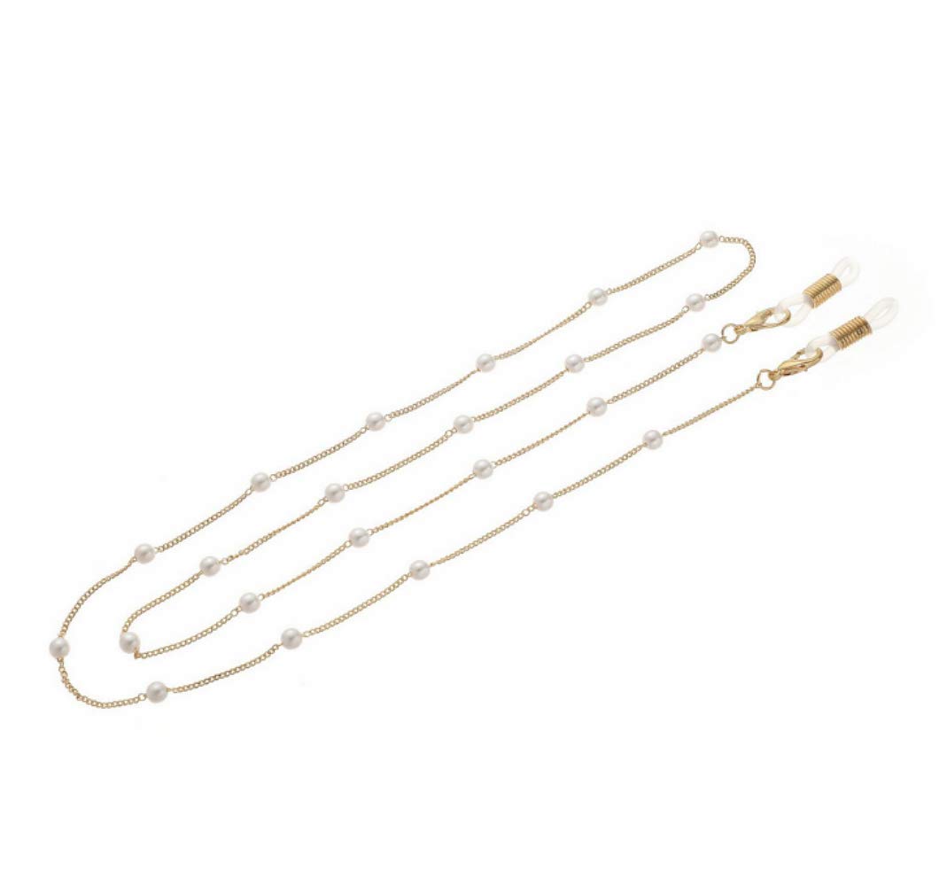 Stylish Sither Pearl Sunglasses Chain & Reading Glasses Necklace Strap for Women - Perfect for Reading, Driving, and Outdoor Activities