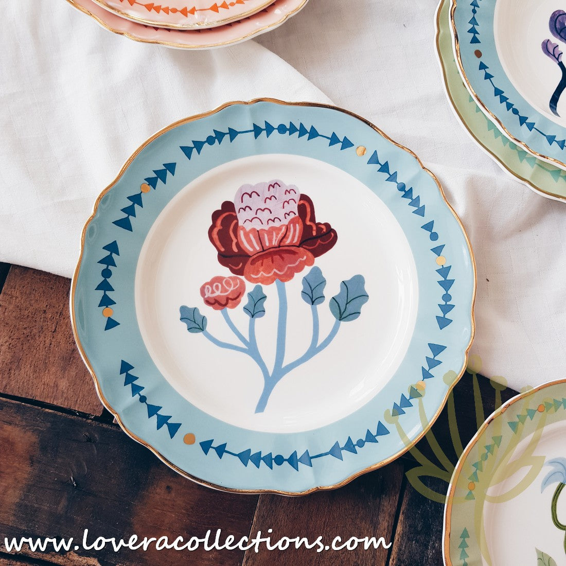 Bitossi Italy Botanica Dinnerware Set - Premium Ceramic Plates, Bowls & Mugs - Elegant Floral Design for Dining, Entertaining & Home Decor (50% Off Clearance Sale)