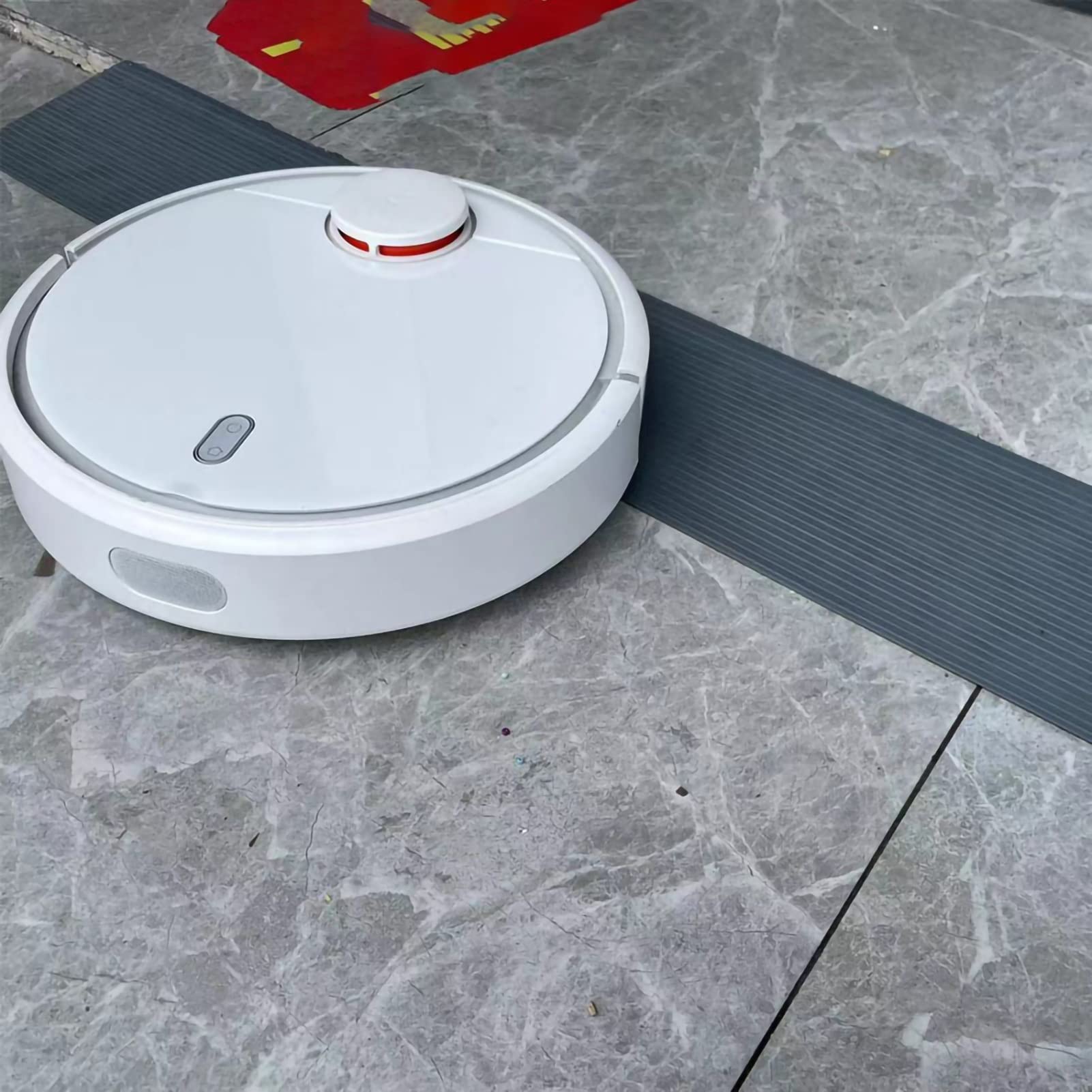 Non-Slip Rubber Ramp for Wheelchair & Robot Vacuum - 90x12x1.2cm Grey Threshold Ramp - Indoor/Outdoor Use for Doorways, Stairs & Uneven Surfaces - Universal Slope Pad for Mobility Scooters, Cleaning Robots & Home Accessibility