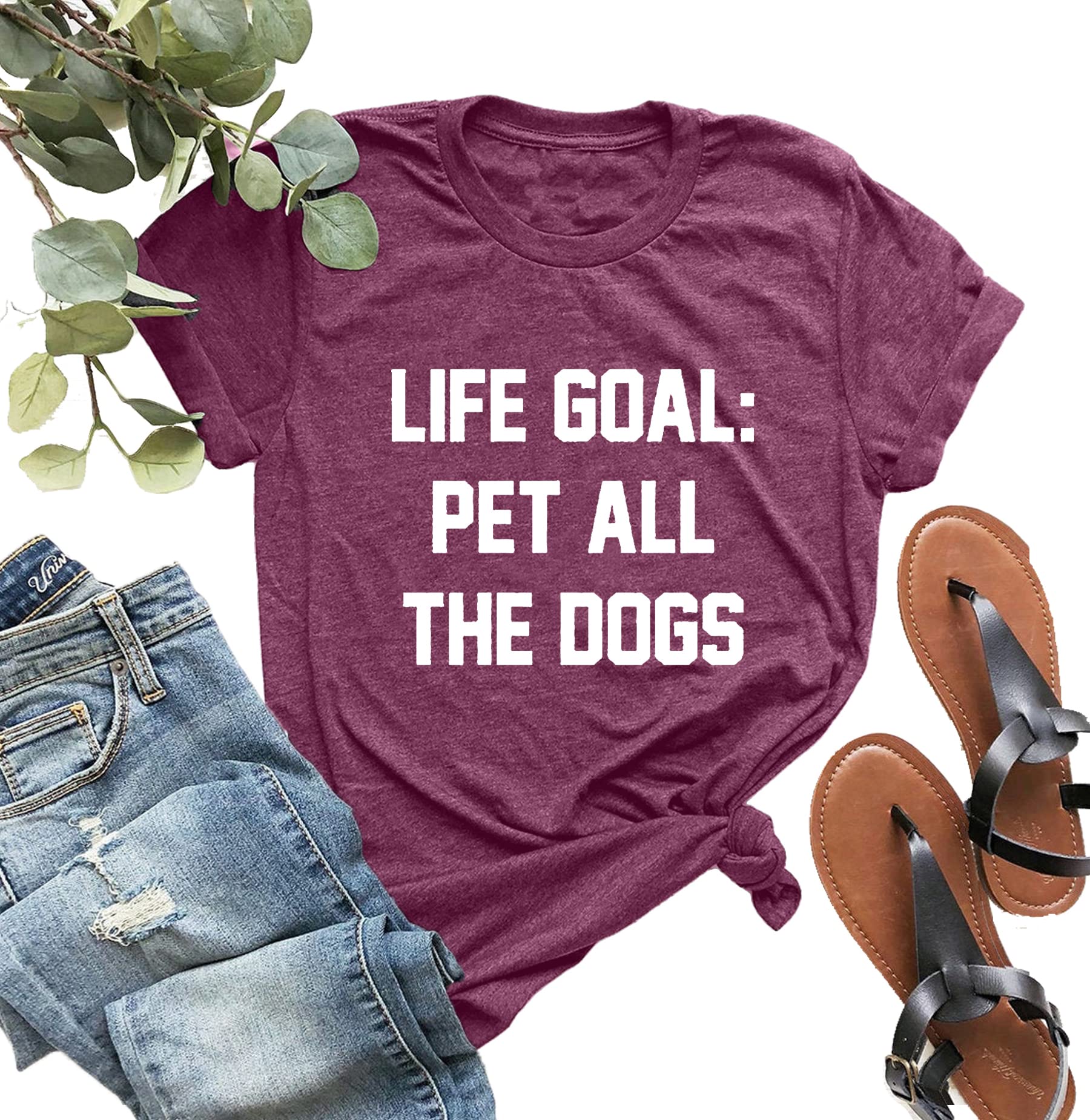 Funny Dog Mom T-Shirt for Women - Cute Dog Lover Shirt with Letter Print - Perfect Gift for Pet Owners - Great for Dog Parks, Walks & Casual Wear