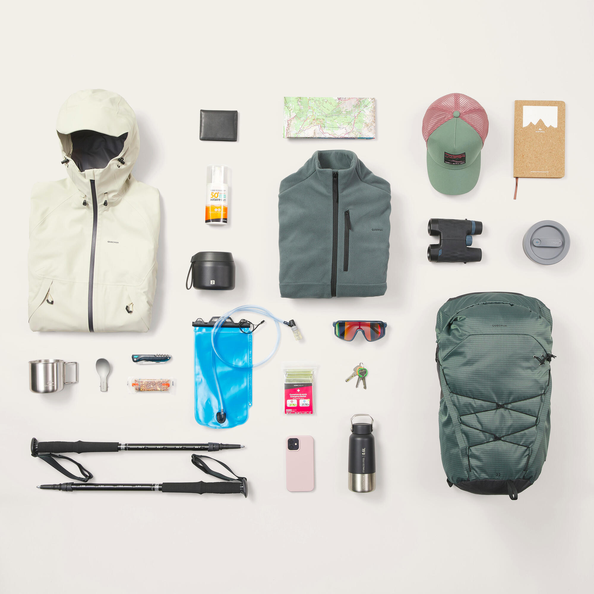 Quechua MH500 22L Lightweight Hiking Backpack - Waterproof Daypack for Outdoor Adventures, Camping & Travel | Perfect for Hiking, Trekking & Daily Commute