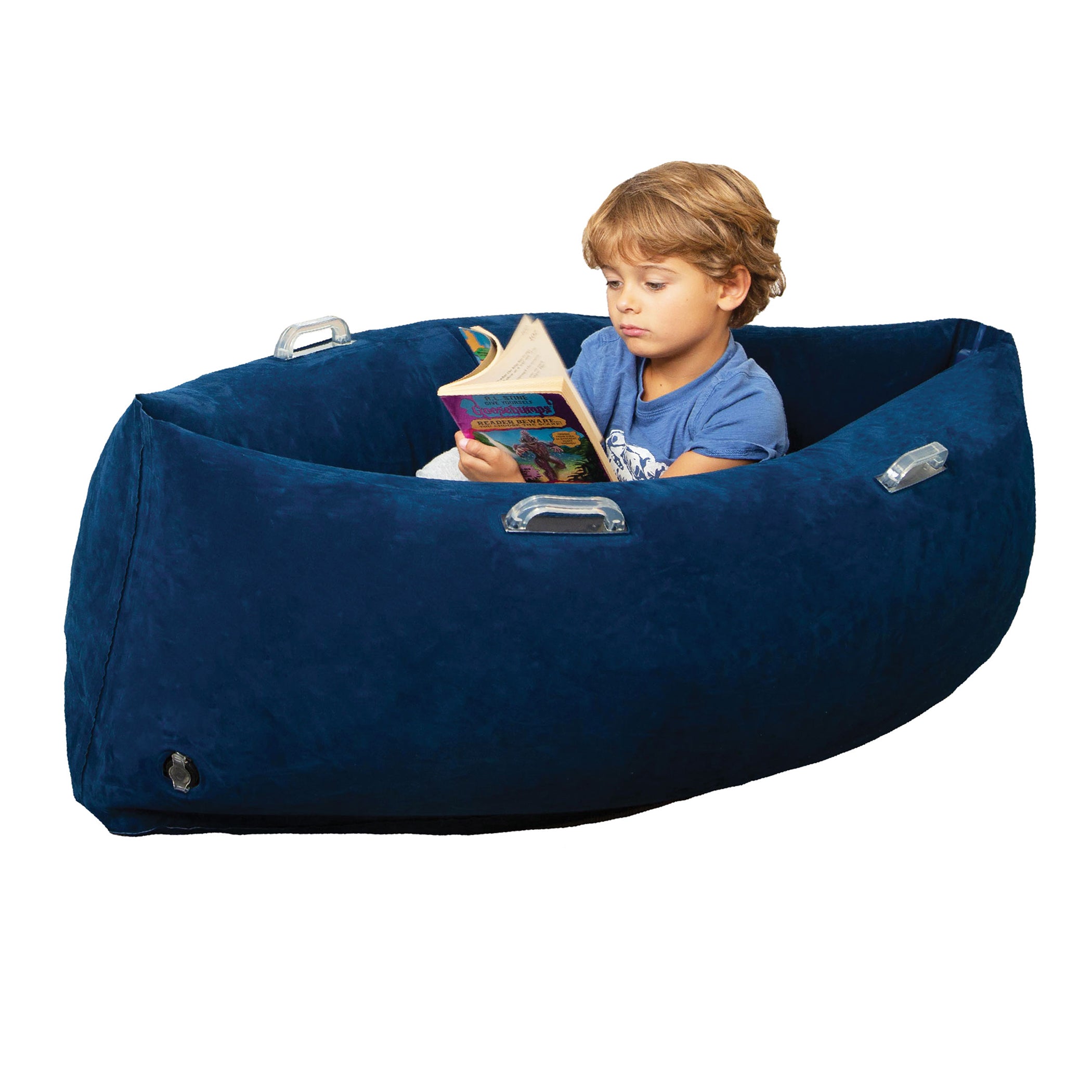 Bouncyband® Comfy Hugging Peapod Sensory Pod for Kids - 48 Inch Blue Sensory Body Sock for Calming, Focus & Relaxation - Perfect for ADHD, Autism & Sensory Processing Disorder at Home or School