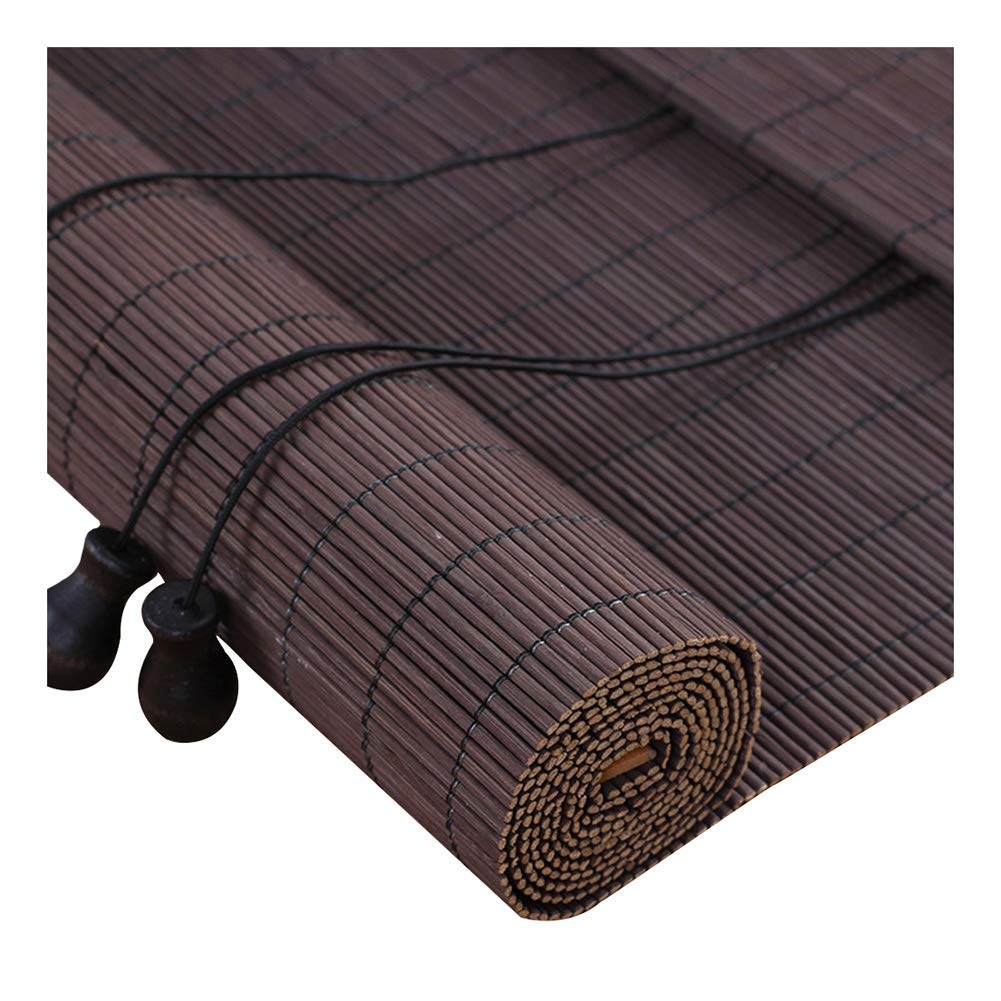 LIANGJUN Bamboo Roman Shades Roller Blind - 130cm x 220cm Breathable Sunscreen Window Treatment, Semi-Sheer Natural Weave for Living Room, Bedroom & Office Decoration (Color A) - Perfect for Sun Protection & Privacy in Home & Workspaces