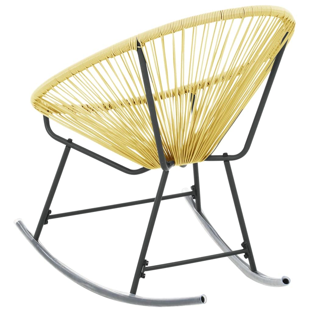 vidaXL Outdoor Acapulco Chair - Beige Poly Rattan Patio Furniture - Weatherproof, Durable & Easy to Clean - Perfect for Poolside, Garden or Backyard Relaxation