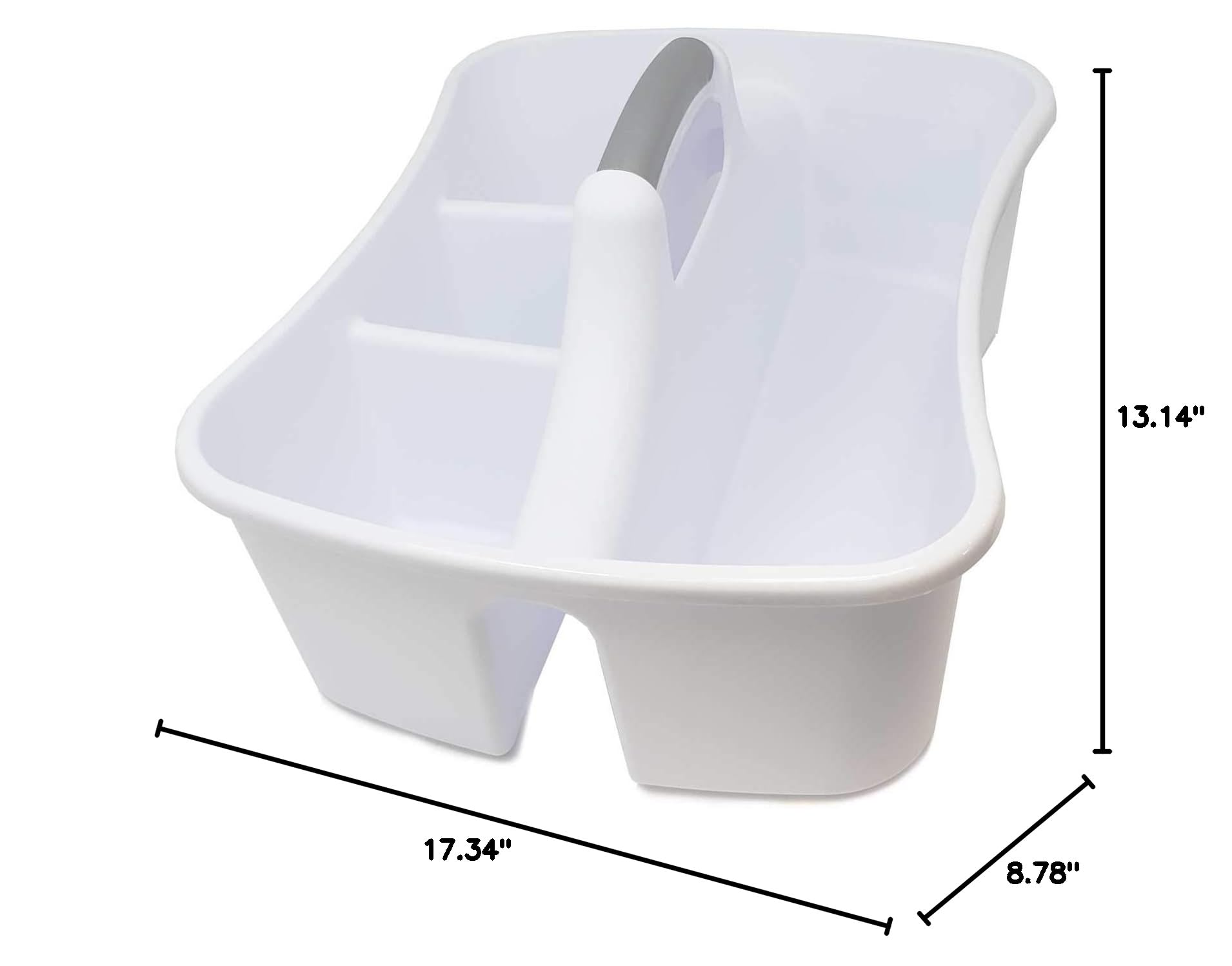 LavoHome Divided Compartment Sink Organizer - Bathroom & Kitchen Storage Caddy for Cleaning Supplies, Shower Accessories, and Janitorial Buckets | Perfect for Under Sink, Cabinet, and Shower Organization