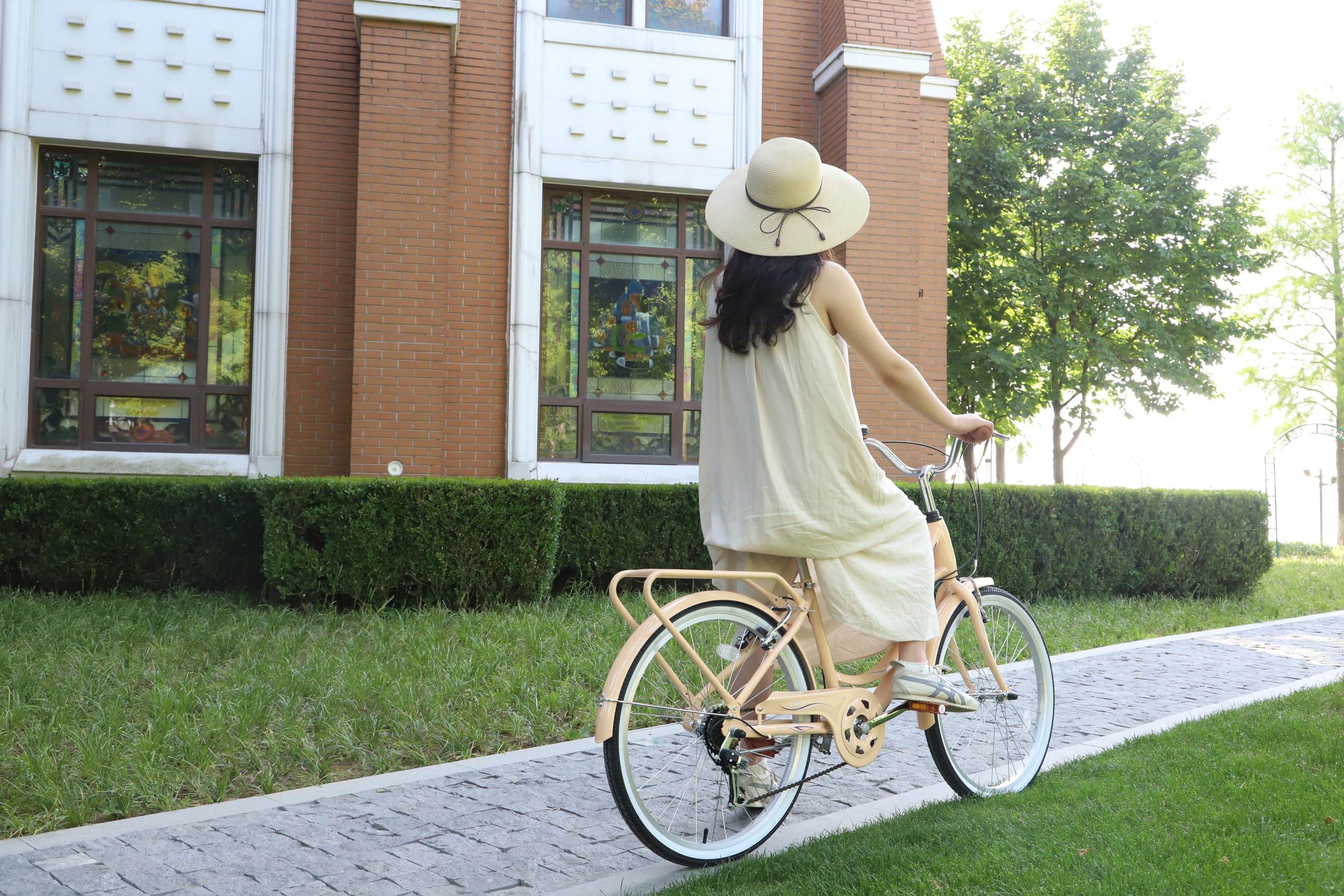 ZUKKA 24/26 Inch Women's Beach Cruiser Bike - 7 Speed City Bicycle with Dual V-Brakes & Adjustable Seat - Comfortable Adult Cruiser for Women & Men in Multiple Colors - Perfect for Beach Rides, City Commuting & Leisure Cycling