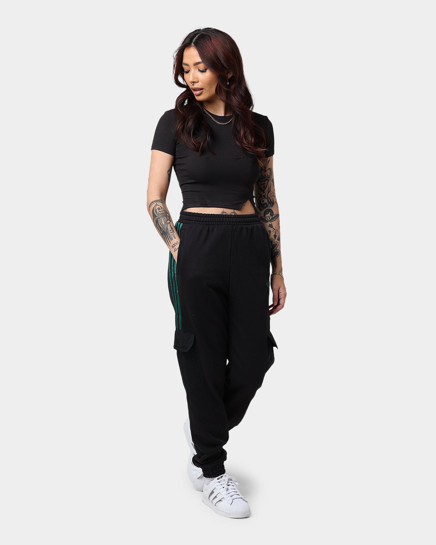 Adidas Women's Cargo Pants - Black Athletic Joggers for Running, Hiking & Streetwear Fashion | Comfortable Workout Pants with Pockets