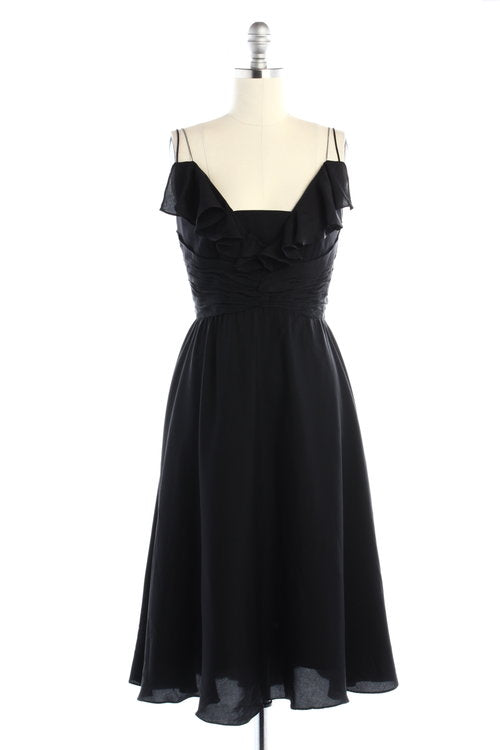 BHLDN Couplet Dress - Elegant Black Wedding Guest Dress for Bridal Shower, Cocktail Party & Formal Events