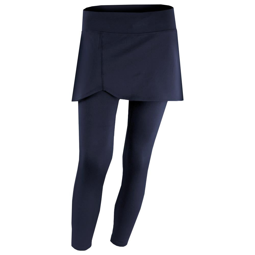 Lija Women's Poise Skapri - Dark Navy Stretch Capri Pants for Yoga, Running & Casual Wear | Comfortable Workout Leggings for Active Lifestyles