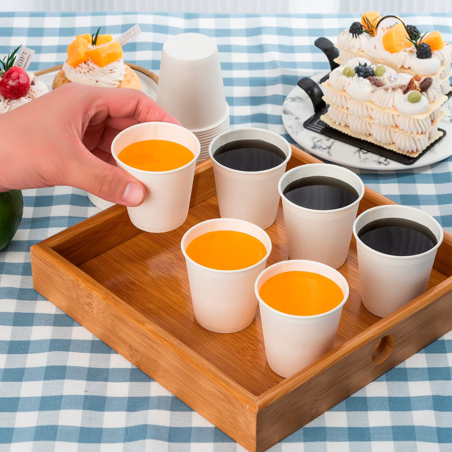 600 Pack 3 oz Small Disposable Paper Cups - Bathroom Mouthwash Cups, Espresso Shot Glasses, Party Supplies & Daily Use - Perfect for Home, Office, Restaurants and Events