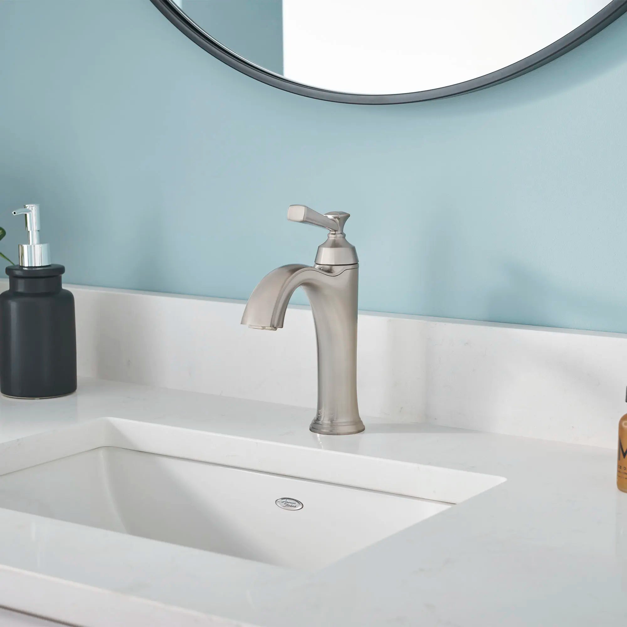 Glenmere Single Hole Bathroom Faucet with Lever Handle - 1.2 GPM/4.5 LPM Water-Saving Design - Perfect for Modern Vanities and Small Bathrooms