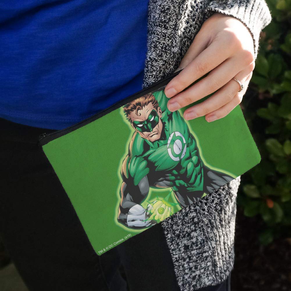 Green Lantern Character Makeup Bag - Waterproof Cosmetic Organizer Pouch for Travel, Gym & Daily Essentials | DC Comics Superhero Themed Accessory