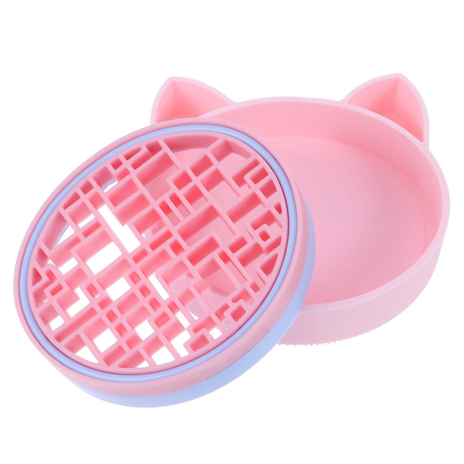 SOLUSTRE Makeup Brush Cleaner - Silicone Brush Cleaning Mat & Drying Holder for Professional & Home Use - Perfect for Deep Cleaning Cosmetic Brushes, Sponges & Beauty Tools (Pink) - Ideal for Salon, Makeup Artists & Personal Beauty Routine