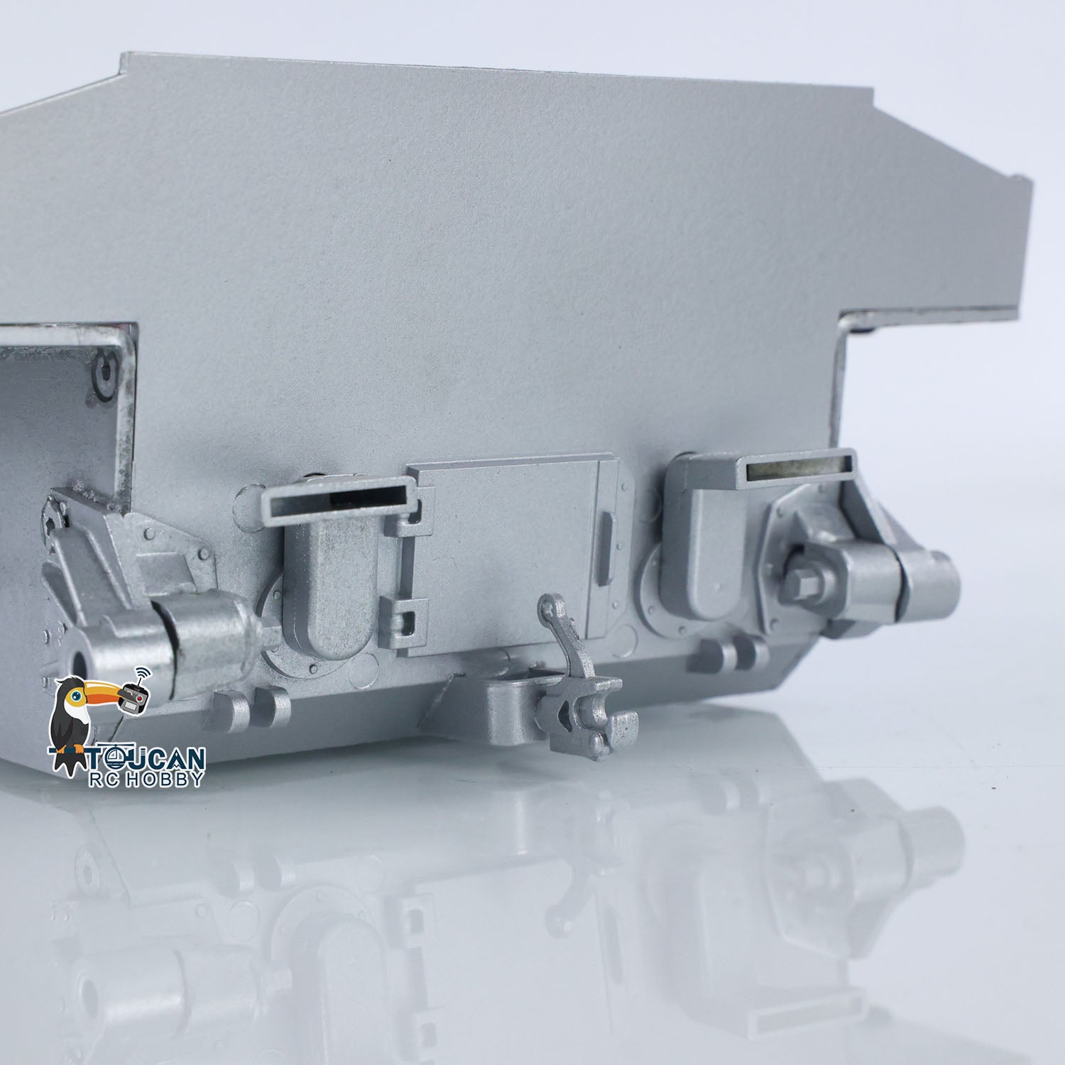 Henglong 1/16 RC Tank Metal Chassis Smoke Unit Gearbox with Power Blue Motor & Speaker Switch - Compatible with 3898 USA M4A3 Sherman Model - Perfect for RC Battle Tank Upgrades & Realistic Military Simulation