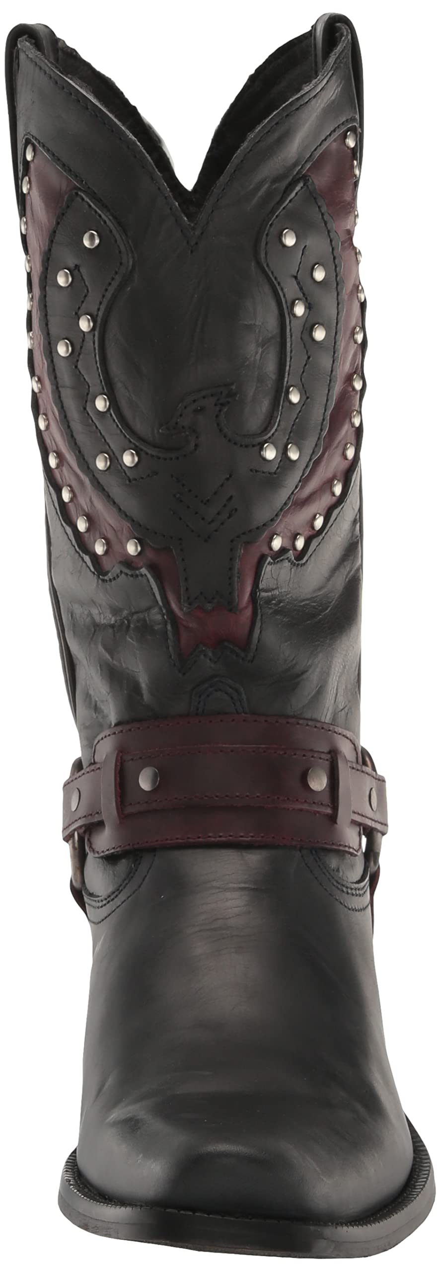 Dingo Men's War Eagle Studded Square Toe Pull-On Casual Boots - Mid Calf Western Boots for Men, Brown Leather Cowboy Boots | Perfect for Country Dancing, Rodeo & Everyday Wear