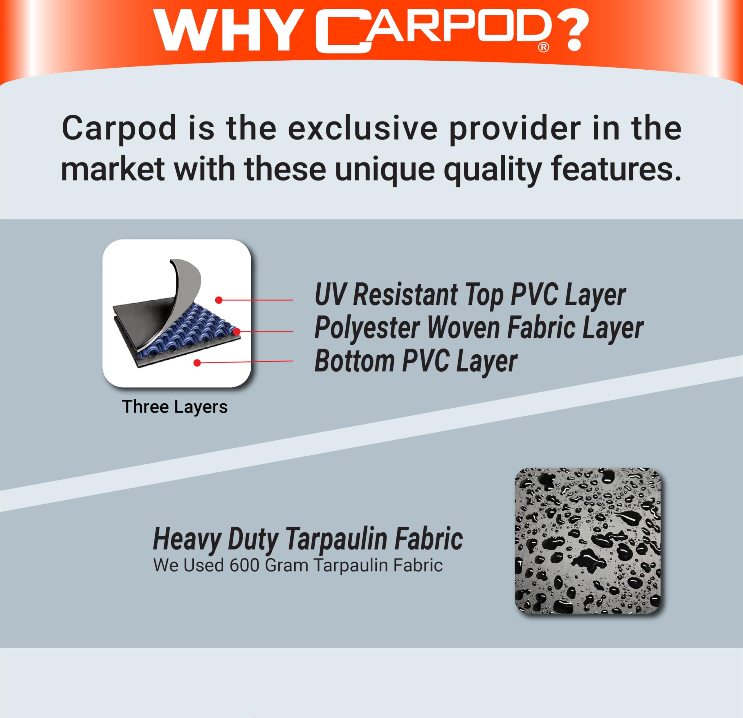 Heavy Duty Waterproof Cargo Carrier Bag - UV Protected Triple Layer Fabric with Waterproof Zippers (M2203) - Perfect for Road Trips, Camping & Outdoor Adventures